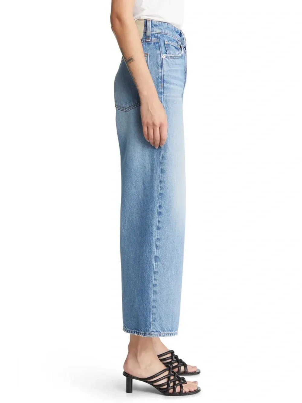 Rag & Bone Maya High Waist Ankle Length Wide Leg Jeans in Hermosa